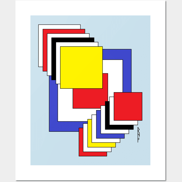 Squares Abstract Wall Art by AzureLionProductions
